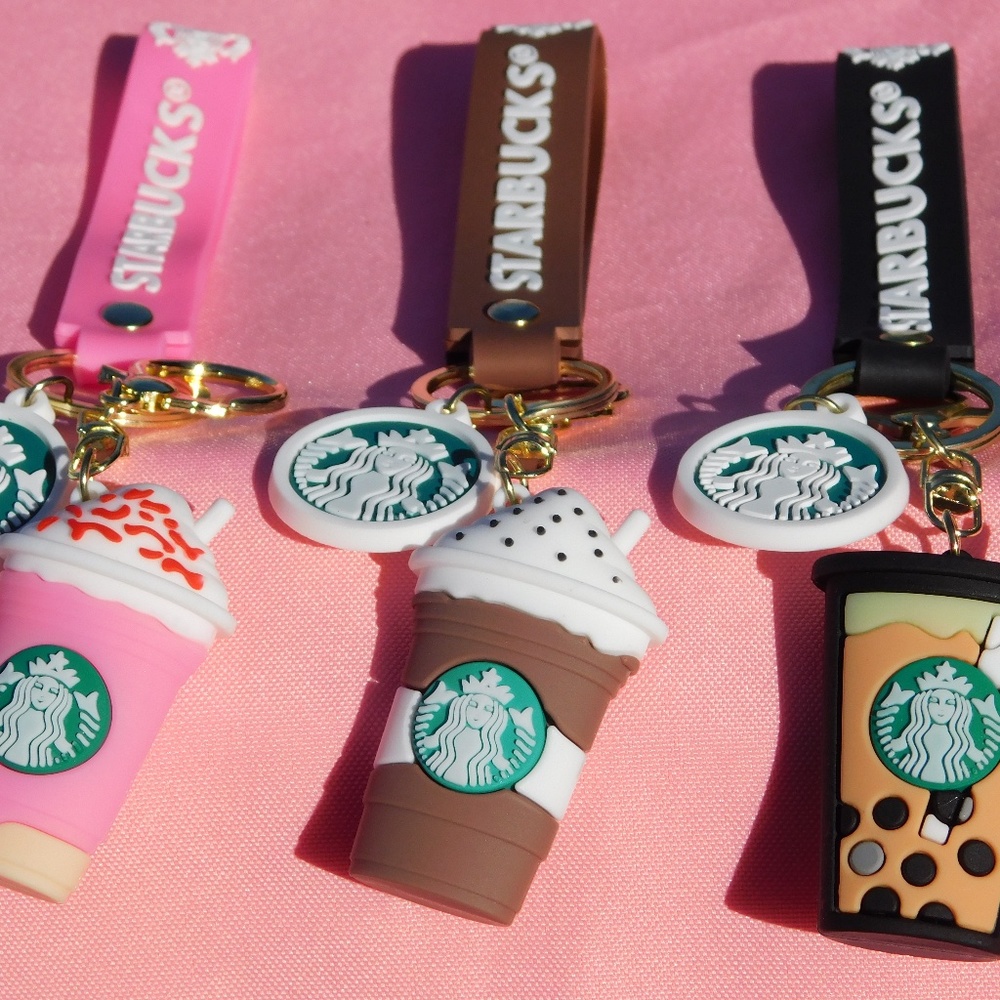 3 Starbucks Keychain Bundle